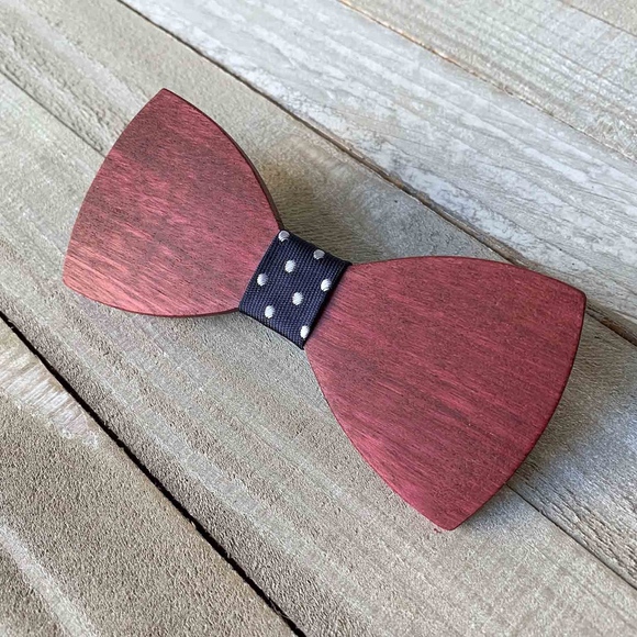 Men's Wooden Bow Tie - Picture 3 of 6